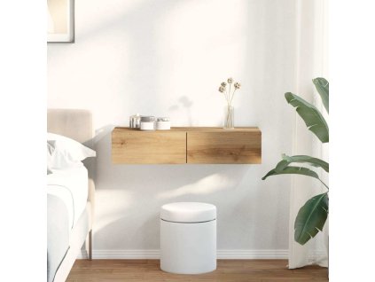 Nástěnná police se zásuvkami 80 x 33 x 17 cm kompozit [859985] (Barva dub artisan)