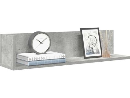 Nástěnné police 2 ks 75x16,5x16,5 cm kompozitní dřevo [860034] (Barva Betonová šedá)