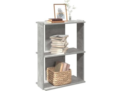 Knihovna se 3 policemi 60x30x80 cm kompozit [860259] (Barva Betonová šedá)