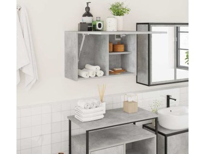 Koupelnová nástěnná skříňka 60x25x40 cm kompozit [860070] (Barva Betonová šedá)