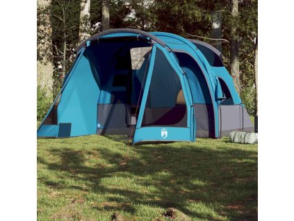 Kempingový stan tunel pro 4 osoby nepromokavý [94744] (Barva Modrá)
