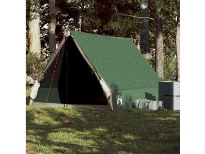 Kempingový stan A rám pro 2 osoby zatemňovací nepromokavý [94755] (Barva Zelená)