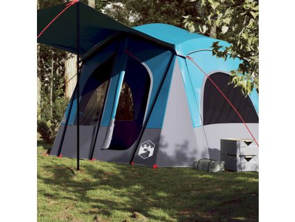 Kempingový stan kabinový pro 5 osob nepromokavý [94753] (Barva Modrá)