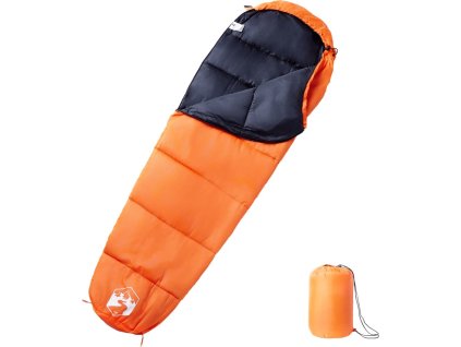 Spací pytel mumie pro dospělé 3 roční období [94524] (Barva oranžová a černá)