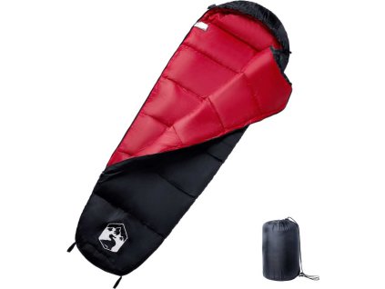 Spací pytel mumie pro dospělé 3 roční období [94518] (Barva Černo-červený)