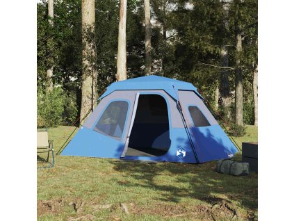 Rodinný stan pro 6 osob rychloupínací nepromokavý [94295] (Barva Modrá)