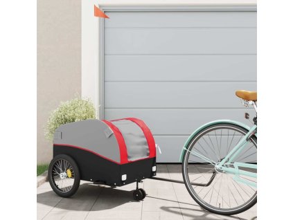 Vozík za kolo černý a 45 kg železo [94146] (Barva Červená)