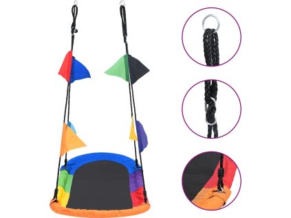 Houpací hnízdo s vlajkami 165 x 70 cm [93155] (Barva Vícebarevný)