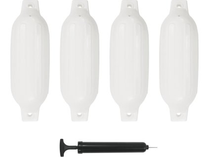 Lodní nárazník 4 ks 41 x 11,5 cm PVC [92384] (Barva Bílá)