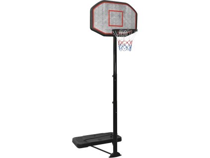 Basketbalový koš 258–363 cm polyethylen [93649] (Barva Černá)