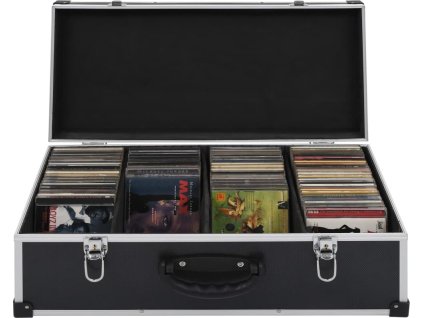 Kufr na CD na 80 CD hliník ABS [91855] (Barva Černá)