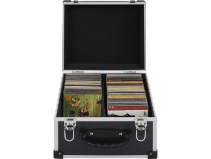 Kufr na CD na 40 CD hliník ABS [91859] (Barva Černá)
