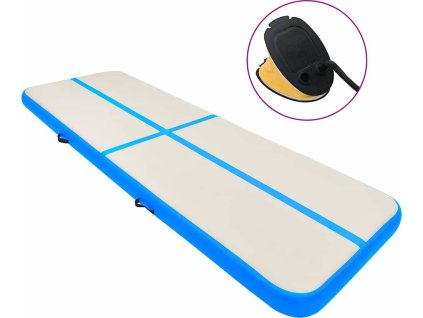 Nafukovací žíněnka s pumpou 800 x 100 x 15 cm PVC [92674] (Barva Modrá)