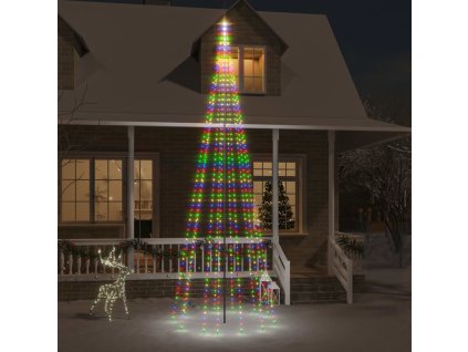 Vánoční stromek na stožár 732 ch LED diod 500 cm [343529] (Barva Vícebarevný)