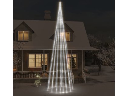 Vánoční stromek na stožár 1 134 ch LED diod 800 cm [343531] (Barva Studená bílá)