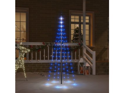 Vánoční stromek na stožár 108 ch LED diod 180 cm [343520] (Barva Modrá)
