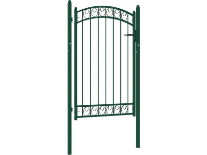 Zahradní branka s obloukem ocelová 100 x 150 cm [146370] (Barva Černá)