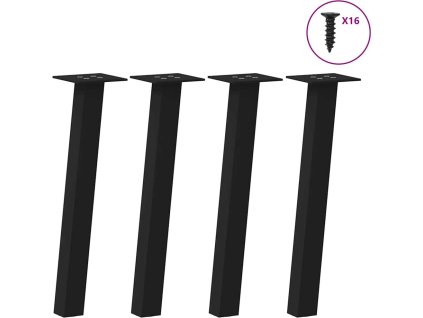 Nohy konferenčního stolku 4 ks ocel 30 cm ocel [4012484] (Barva Černá)