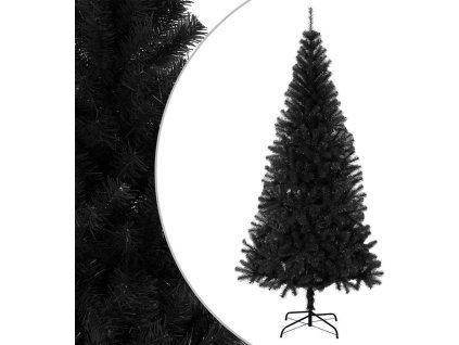 Umělý vánoční stromek se stojanem 180 cm PVC [321001] (Barva Černá)