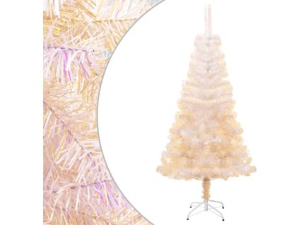 Umělý vánoční stromek s duhovým jehličím 150 cm PVC [344634] (Barva Bílá)