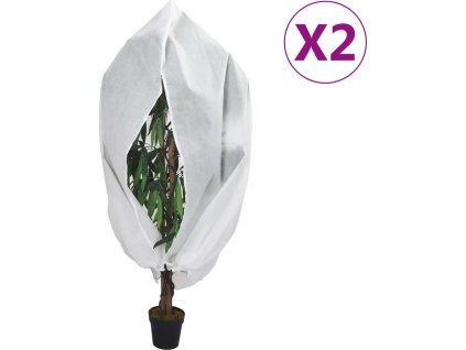 Ochranné návleky na rostliny na zip 2 ks 70 g/m² 3,93 x 3,5 m [3203524] (Barva Bílá)