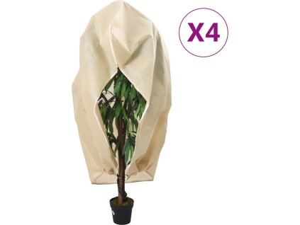 Ochranné návleky na rostliny na zip 4 ks 70 g/m² 3,93 x 3,5 m [3203564] (Barva Béžová)