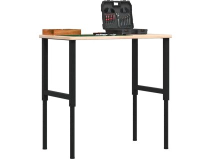 Pracovní stůl světle hnědý 100x60x(71,5–98) cm dub obdélníkový [3309678] (Barva Hnědo-černá)