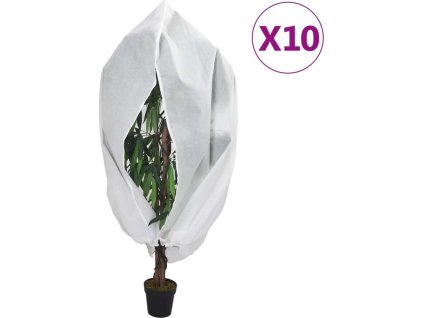 Ochranné návleky na rostliny na zip 10 ks 70 g/m² 3,93 x 3,5 m [3203586] (Barva Zelená)