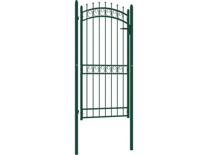 Zahradní branka s hroty ocelová 100 x 200 cm [146382] (Barva Černá)