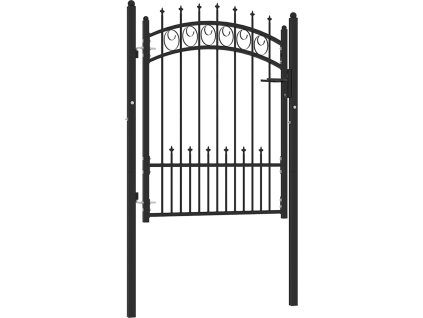 Plotová branka s hroty ocel 100 x 125 cm [146384] (Barva Zelená)