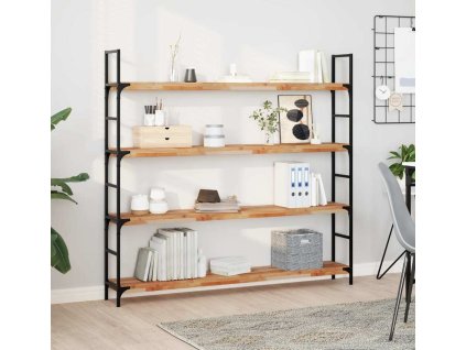 Plovoucí police 4 ks 140 x 20 x 4 cm neošetřené akáciové dřevo [3279598] (Barva S olejovou povrchovou úpravou)