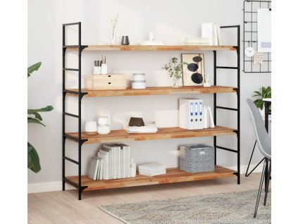 Plovoucí police 140 x 40 x 4 cm neošetřené akáciové dřevo [3279487] (Barva Přírodní)