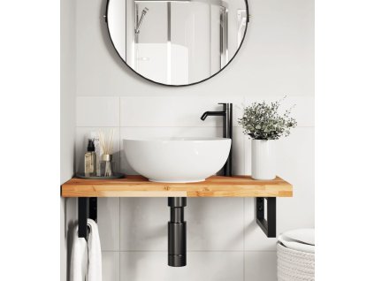 Stolní deska 80 x 40 x 4 cm obdélníková masivní akáciové dřevo [4008847] (Barva S olejovou povrchovou úpravou)