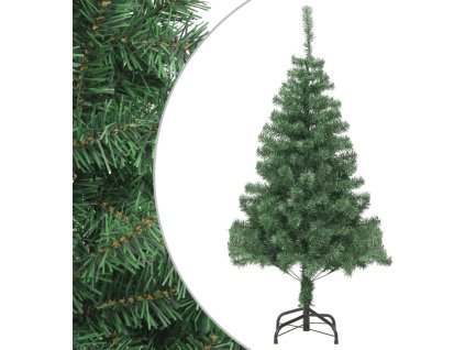 Umělý vánoční stromek s ocelovým stojanem 210 cm 910 větviček [60176] (Barva Zelená)