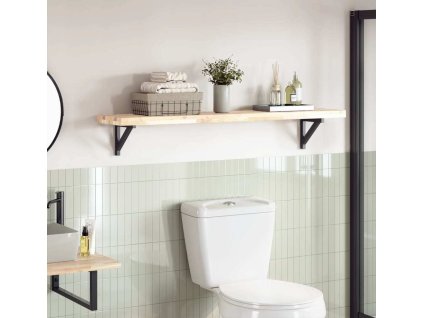 Stolní deska 140 x 30 x 4 cm obdélníková masivní akáciové dřevo [4008776] (Barva Přírodní)