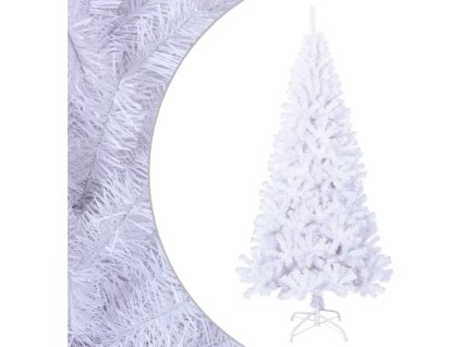 Umělý vánoční stromek s hustými větvemi 240 cm PVC [321041] (Barva Bílá)
