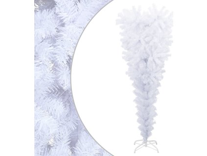 Umělý vánoční stromek vzhůru nohama se stojanem 120 cm [344665] (Barva Bílá)