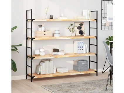 Plovoucí police 140 x 30 x 4 cm olejované akáciové dřevo [3279463] (Barva Přírodní)