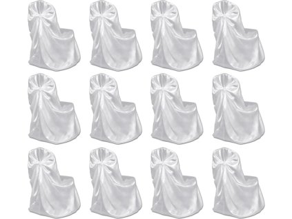 Potahy na židle pro svatební hostinu 12 ks [279094] (Barva Bílá)