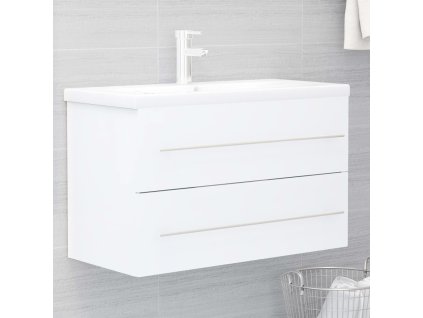 Skříňka se zápustným umyvadlem dřevotříska [3099050] (Barva Bílá)