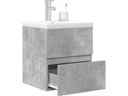 2dílný set koupelnového nábytku kompozitní dřevo [3324913] (Barva Betonová šedá)