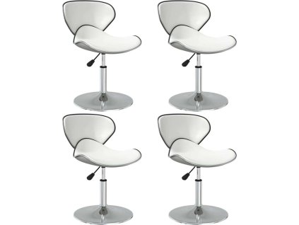 Jídelní židle 4 ks umělá kůže [3088576] (Barva Černá)