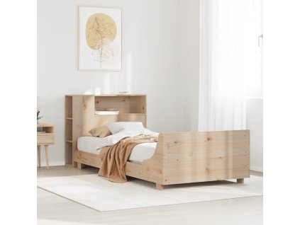 Postel bez matrace 90 x 190 cm masivní borovice [3323671] (Barva Přírodní)