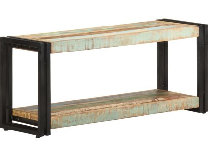 TV stolek 90 x 30 x 40 cm masivní recyklované dřevo [321979] (Barva Černá)