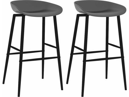 Barové židle 2 ks [248157] (Barva Šedá a černá)
