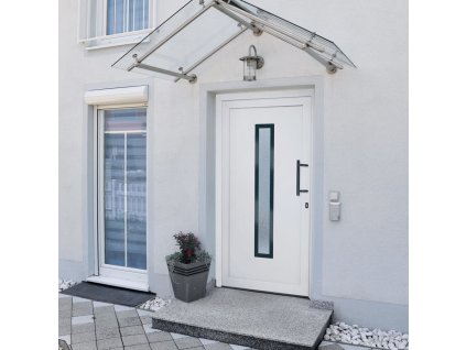 Vchodové dveře 88 x 200 cm PVC [3157079] (Barva Bílá)