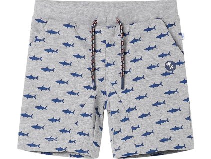 Dětské kraťasy se šňůrkou světle 128 [12332] (Barva Šedá)