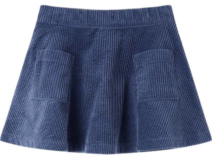 Dětská sukně s kapsami manšestr 116 [13886] (Barva Námořnická modř)