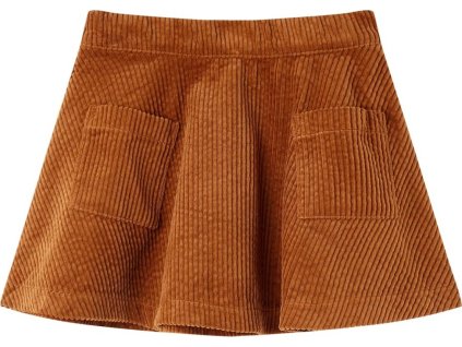 Dětská sukně s kapsami manšestr 104 [13880] (Barva Koňaková)