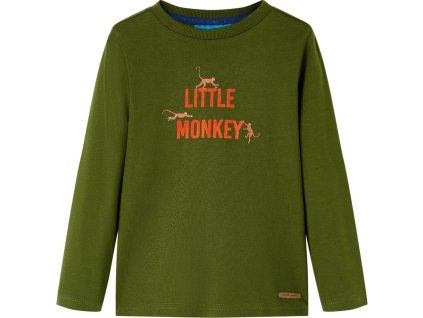 Dětské tričko s dlouhým rukávem 92 [13039] (Barva Khaki)